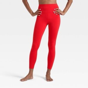 Women’s red gym leggings